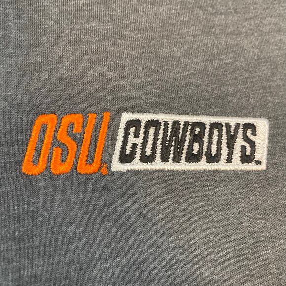 Top of the World OSU Cowboys 1/4 Zip Pullover Fleece Lined Gray Sweatshirt Small - Picture 8 of 8